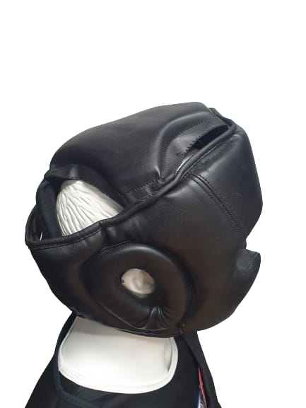 BOXING HEAD GUARD WITH CHEEK PROTECTOR BLACK - Image 5
