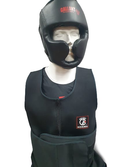 BOXING HEAD GUARD WITH CHEEK PROTECTOR BLACK - Image 6
