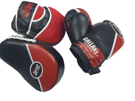 Gallant Boxing Gloves And Pads For Training, Sparring In Black and Red Edition